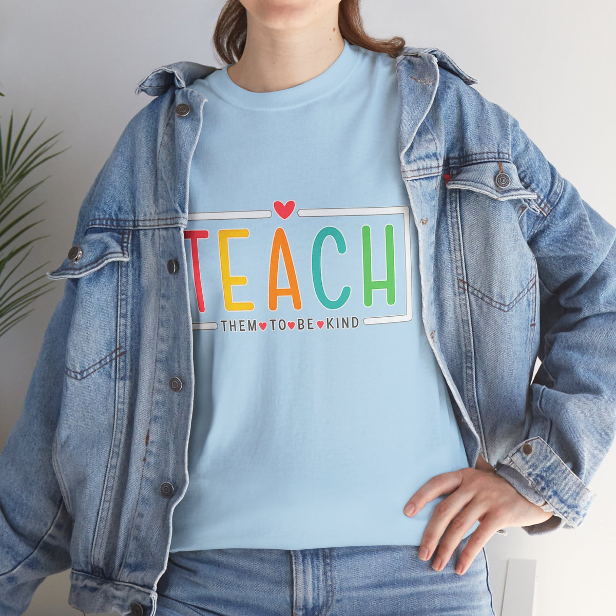 Teach Colorful Heart T-Shirt — Cute Teacher Appreciation Tee