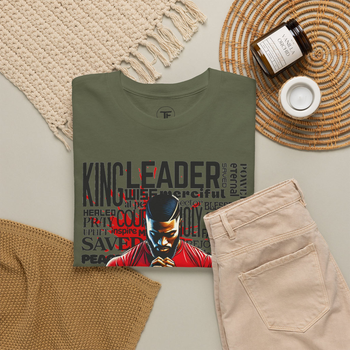 Faith-Inspired Graphic Tee — "Man of God" Prayer Design