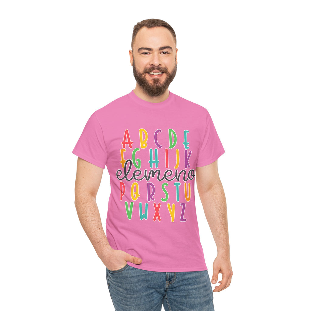 Alphabet Elemeno Kids Tee — Colorful ABCs Shirt for Teachers & Toddlers