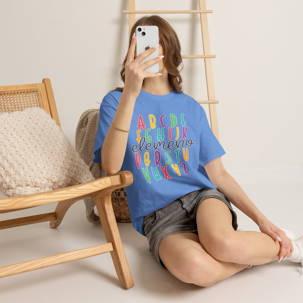 Alphabet Elemeno Kids Tee — Colorful ABCs Shirt for Teachers & Toddlers