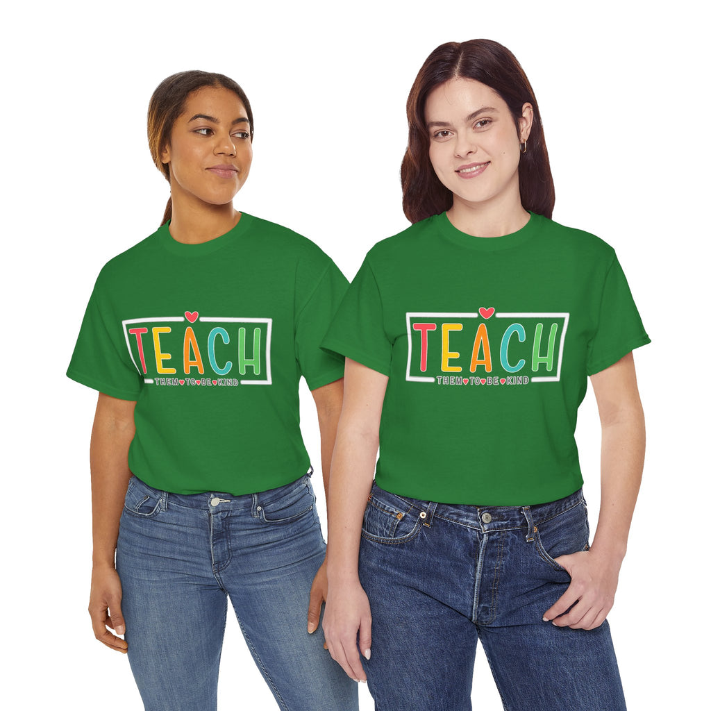 Teach Colorful Heart T-Shirt — Cute Teacher Appreciation Tee