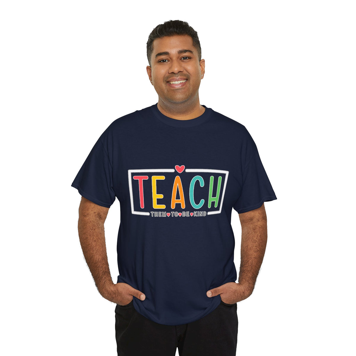 Teach Colorful Heart T-Shirt — Cute Teacher Appreciation Tee