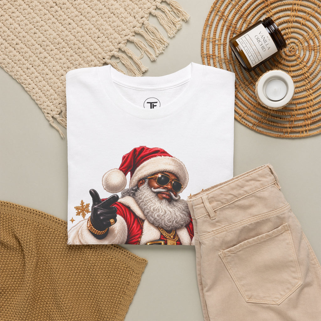 Sleighin’ All Day Santa Christmas T-Shirt | Funny Holiday Graphic Tee