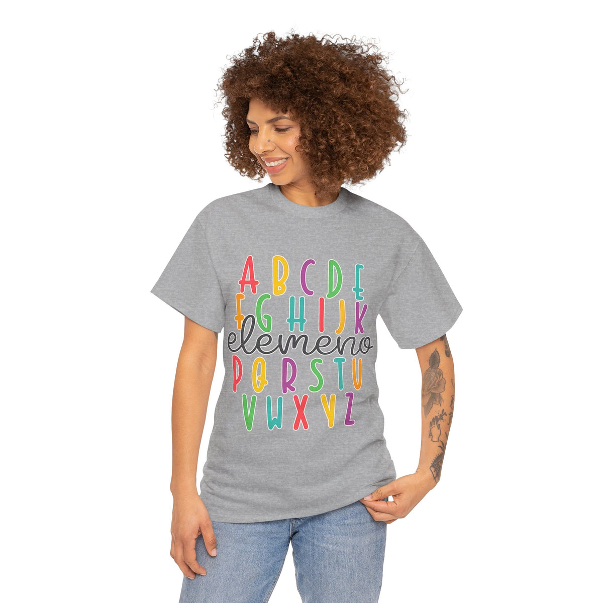 Alphabet Elemeno Kids Tee — Colorful ABCs Shirt for Teachers & Toddlers