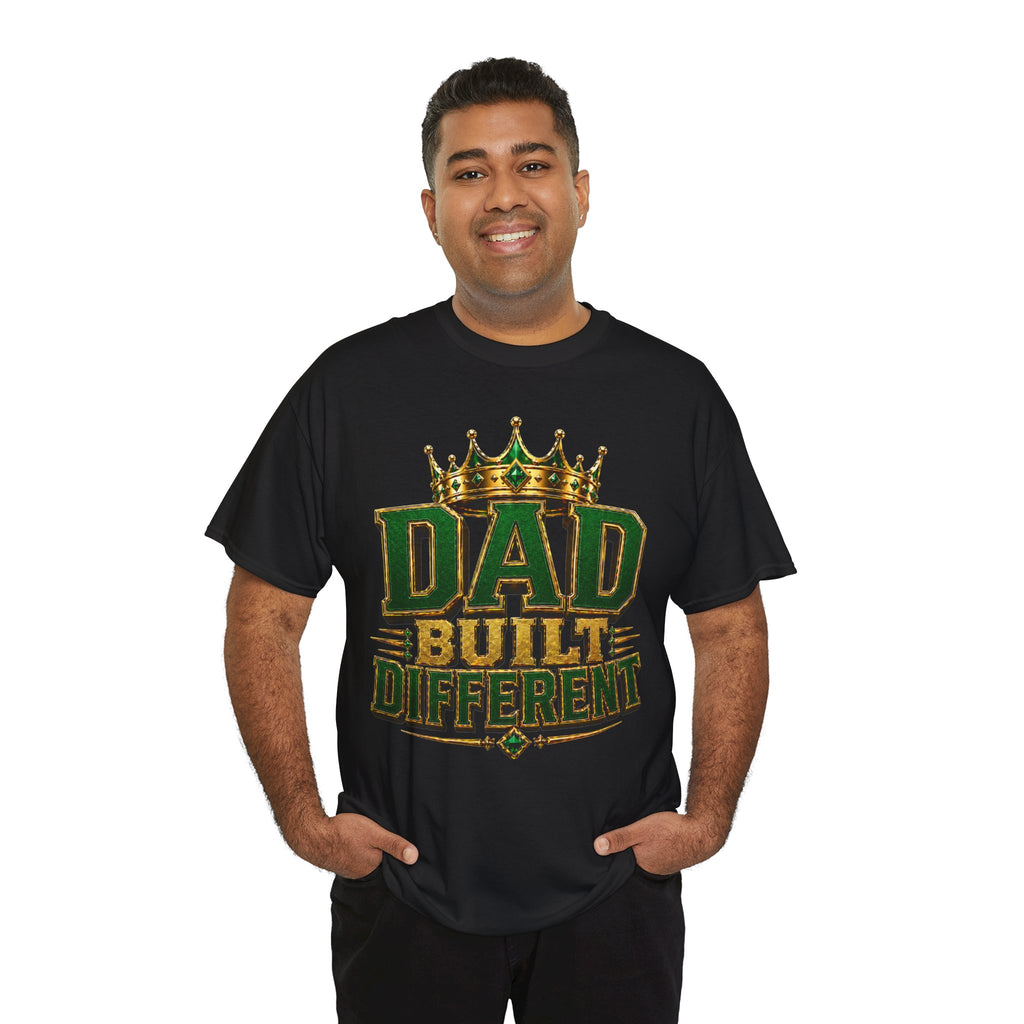 Dad Built Different T‑Shirt — King Crown Fathers Day Tee