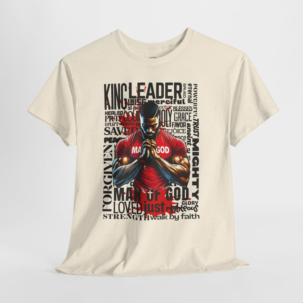 Faith-Inspired Graphic Tee — "Man of God" Prayer Design
