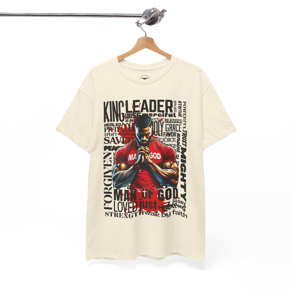Faith-Inspired Graphic Tee — "Man of God" Prayer Design