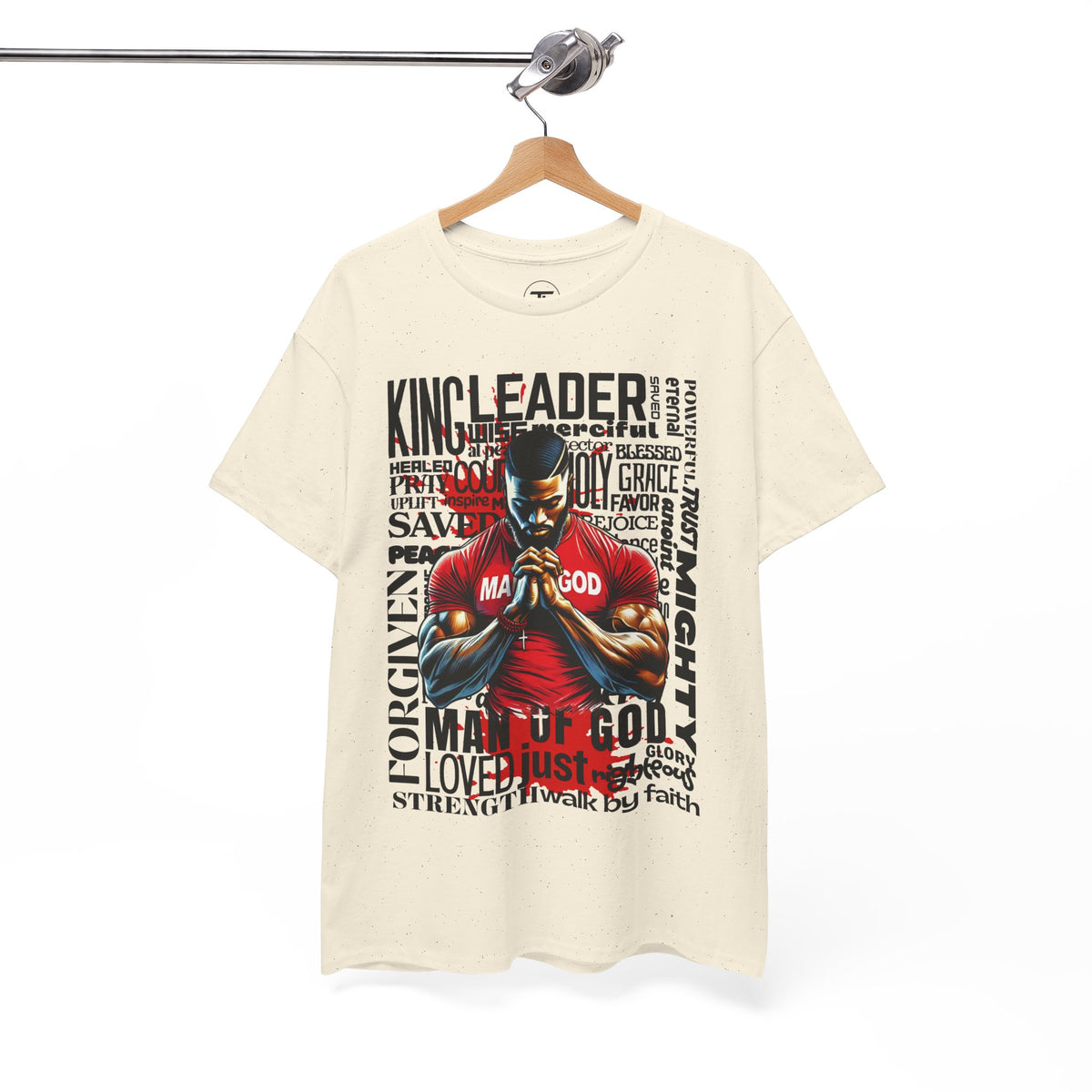Faith-Inspired Graphic Tee — "Man of God" Prayer Design
