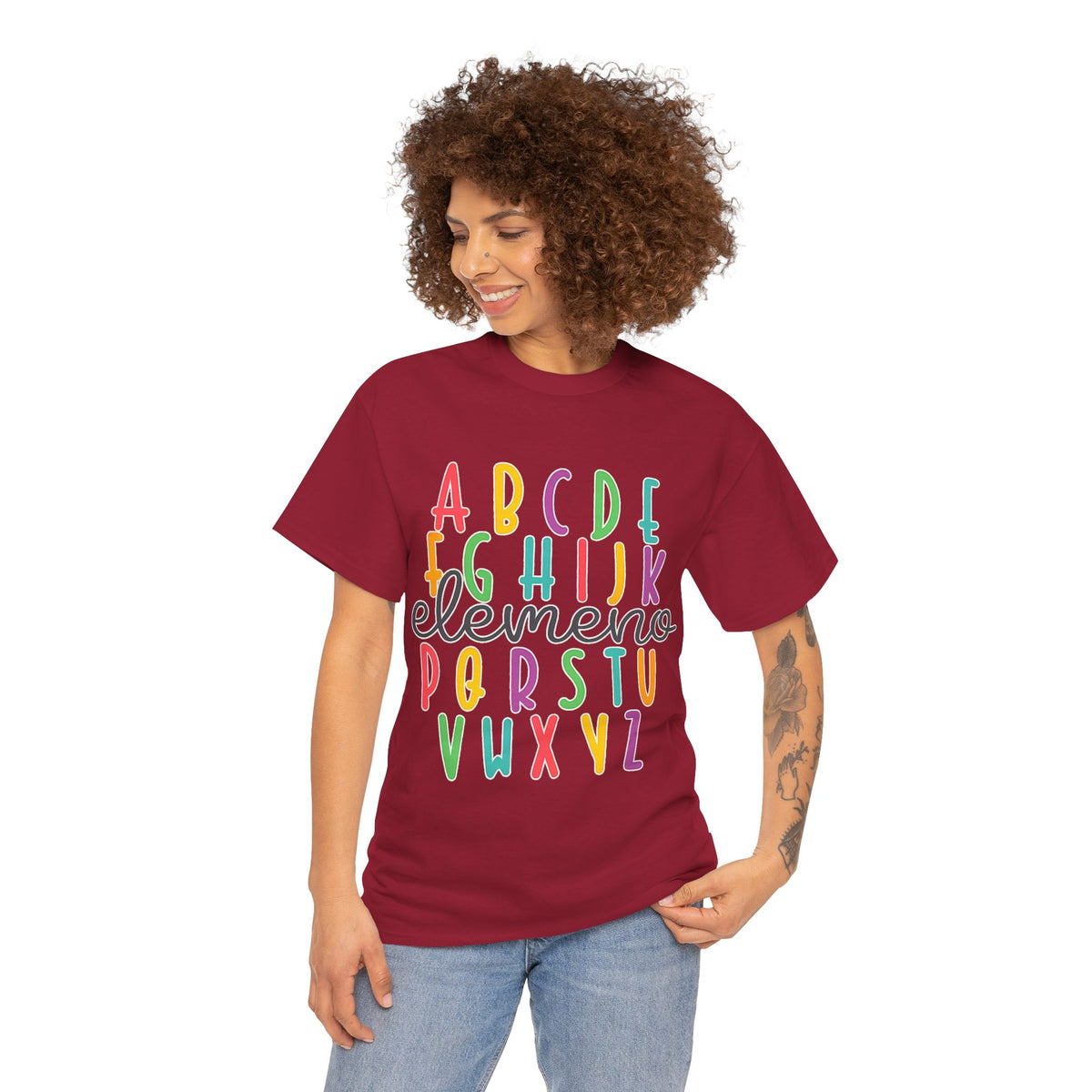 Alphabet Elemeno Kids Tee — Colorful ABCs Shirt for Teachers & Toddlers