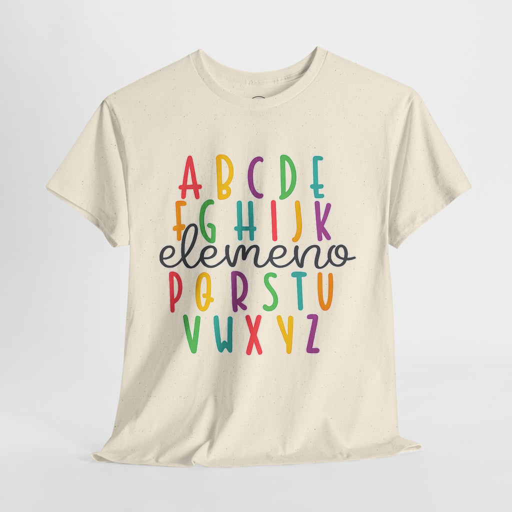 Alphabet Elemeno Kids Tee — Colorful ABCs Shirt for Teachers & Toddlers