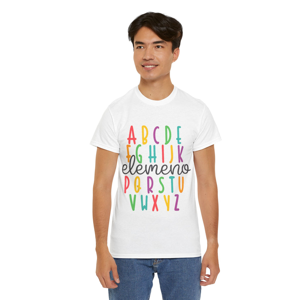 Alphabet Elemeno Kids Tee — Colorful ABCs Shirt for Teachers & Toddlers