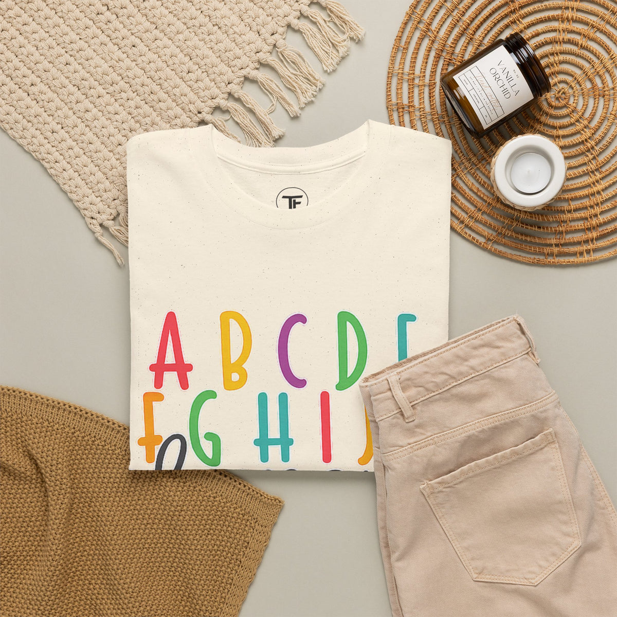 Alphabet Elemeno Kids Tee — Colorful ABCs Shirt for Teachers & Toddlers
