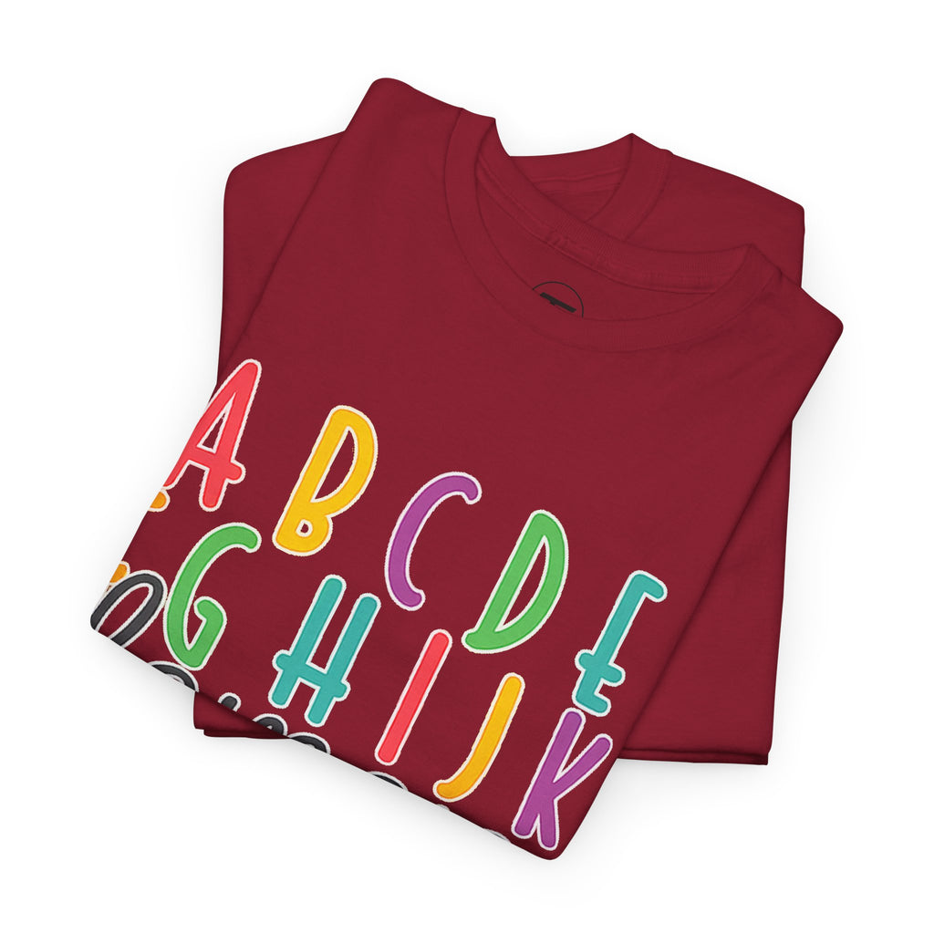 Alphabet Elemeno Kids Tee — Colorful ABCs Shirt for Teachers & Toddlers