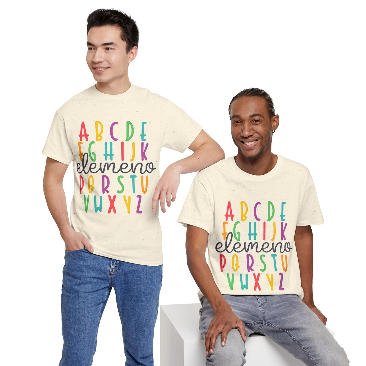 Alphabet Elemeno Kids Tee — Colorful ABCs Shirt for Teachers & Toddlers