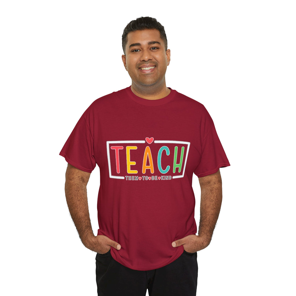 Teach Colorful Heart T-Shirt — Cute Teacher Appreciation Tee
