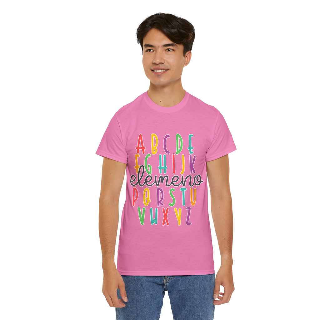 Alphabet Elemeno Kids Tee — Colorful ABCs Shirt for Teachers & Toddlers
