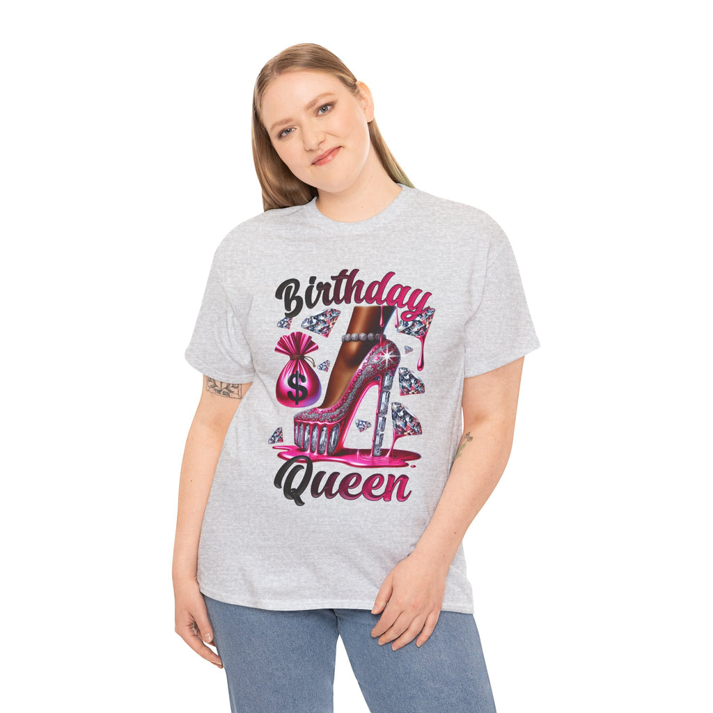 Birthday Queen T-Shirt — Pink High Heel Party Tee