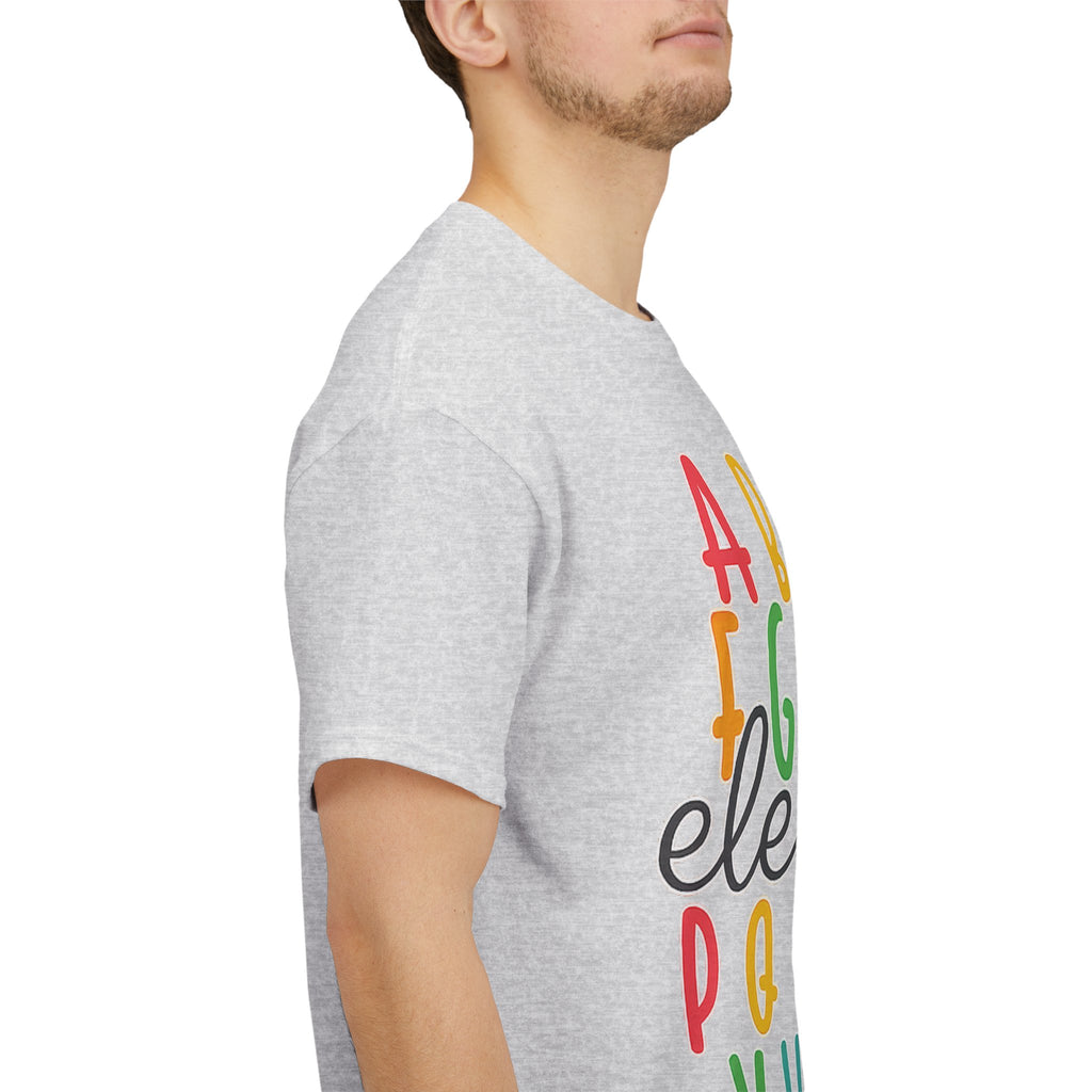 Alphabet Elemeno Kids Tee — Colorful ABCs Shirt for Teachers & Toddlers