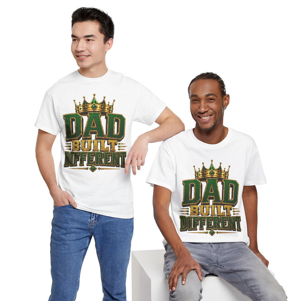 Dad Built Different T‑Shirt — King Crown Fathers Day Tee