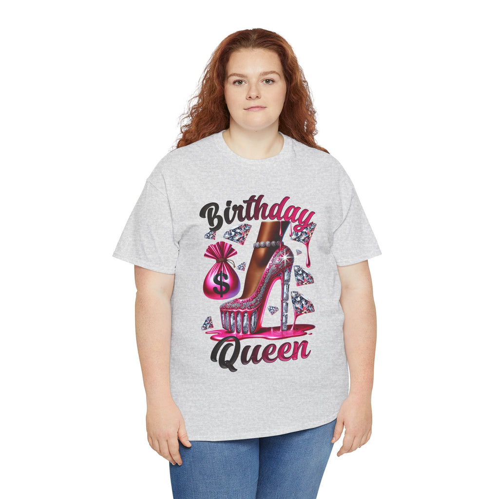 Birthday Queen T-Shirt — Pink High Heel Party Tee