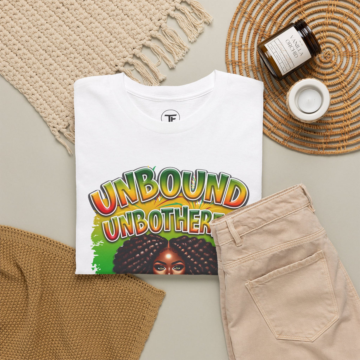 Unbound, Unbothered, Unapologetic Tee — Afrocentric Empowerment Graphic T-Shirt
