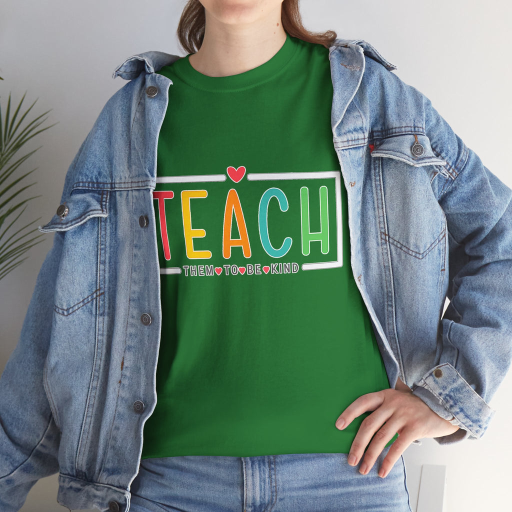 Teach Colorful Heart T-Shirt — Cute Teacher Appreciation Tee