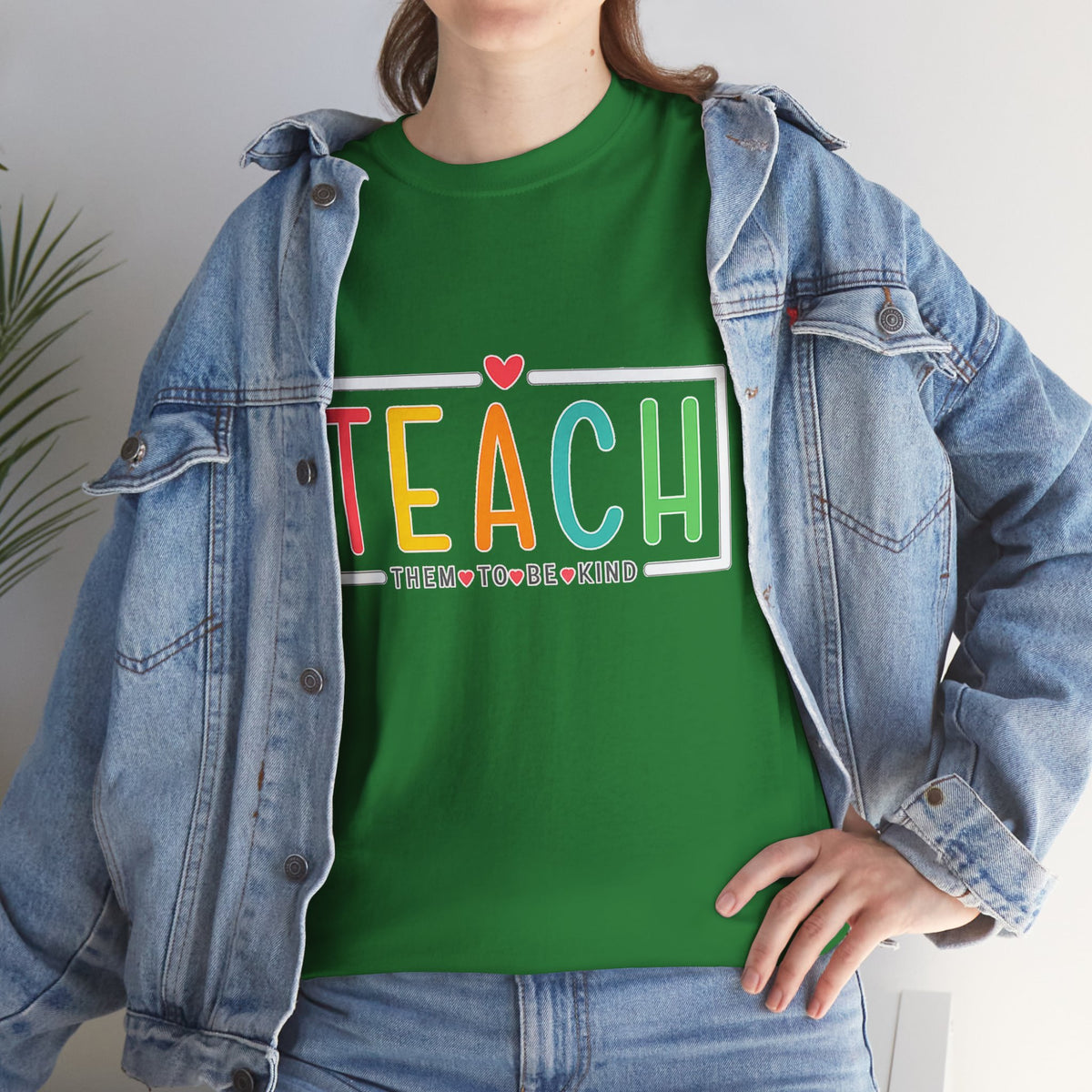 Teach Colorful Heart T-Shirt — Cute Teacher Appreciation Tee