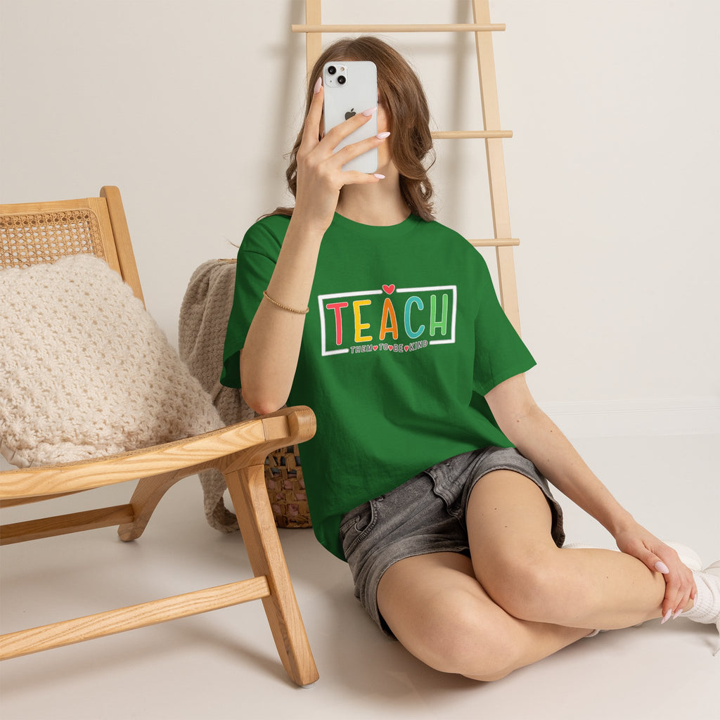 Teach Colorful Heart T-Shirt — Cute Teacher Appreciation Tee
