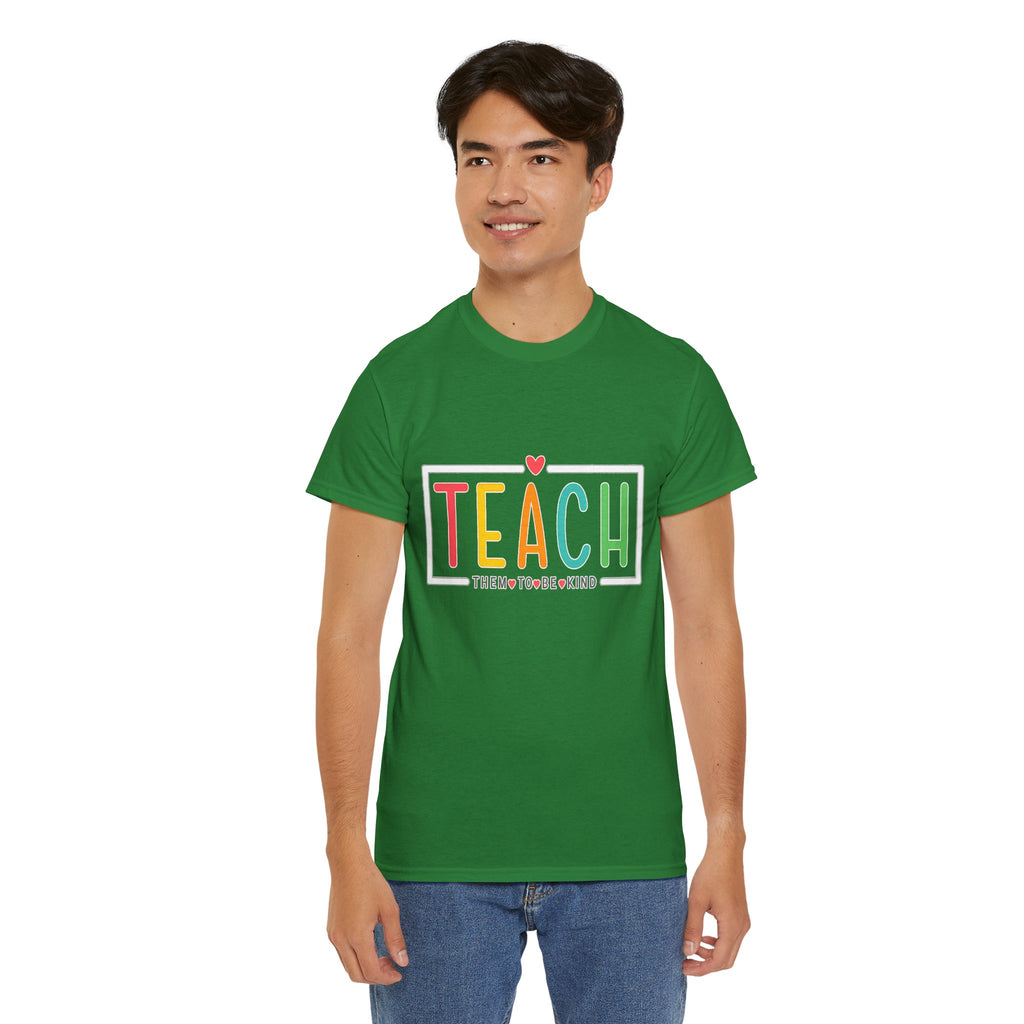 Teach Colorful Heart T-Shirt — Cute Teacher Appreciation Tee