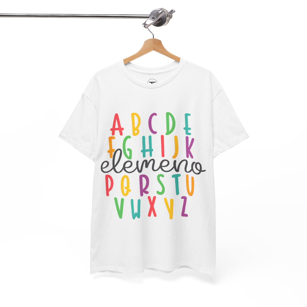 Alphabet Elemeno Kids Tee — Colorful ABCs Shirt for Teachers & Toddlers