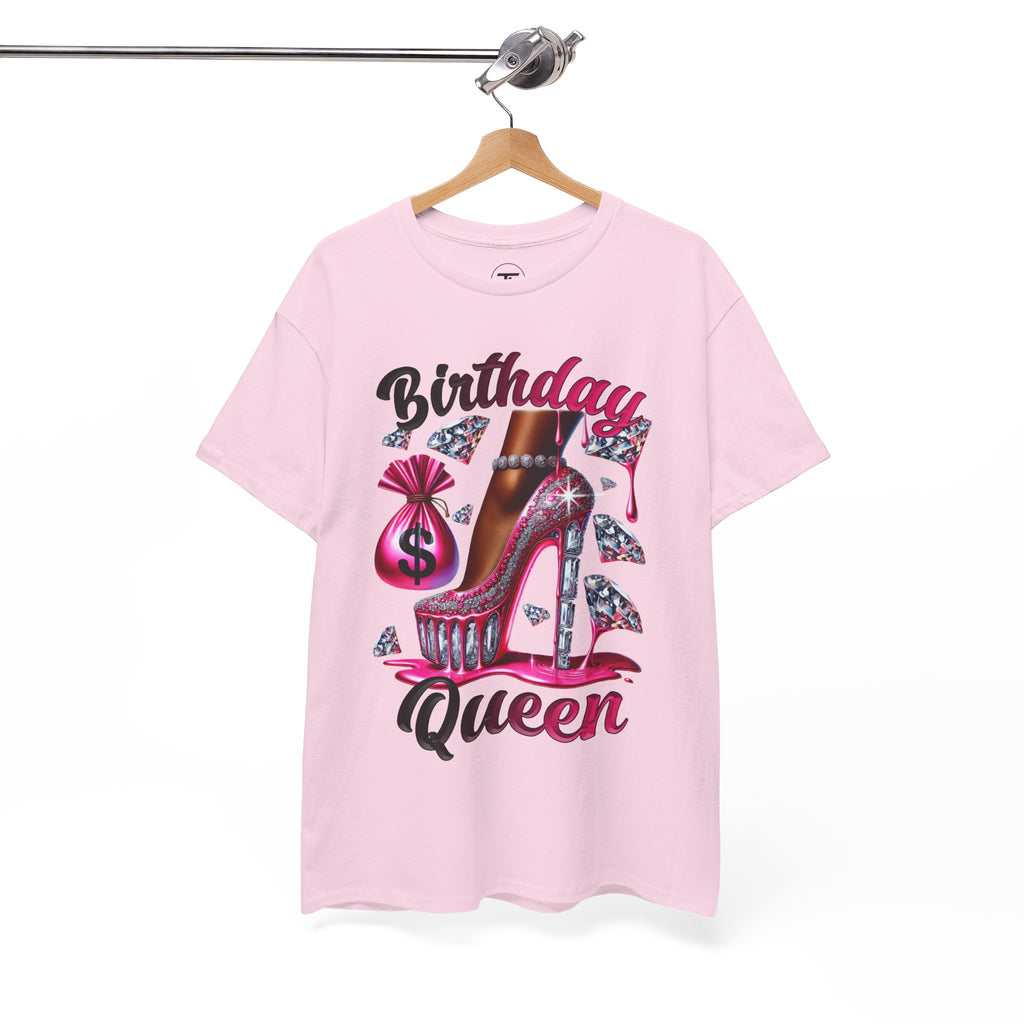 Birthday Queen T-Shirt — Pink High Heel Party Tee
