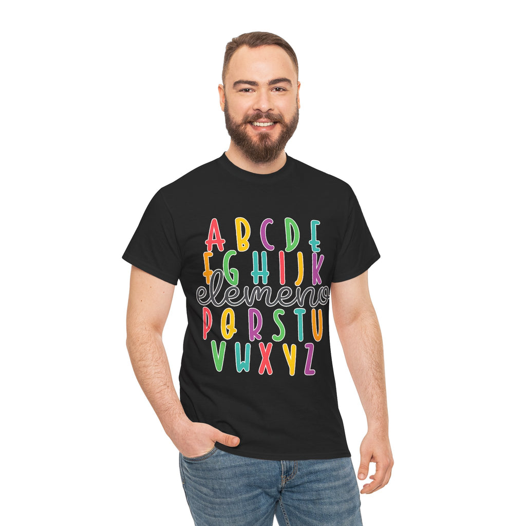 Alphabet Elemeno Kids Tee — Colorful ABCs Shirt for Teachers & Toddlers