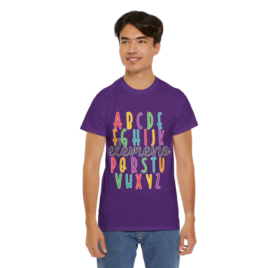 Alphabet Elemeno Kids Tee — Colorful ABCs Shirt for Teachers & Toddlers