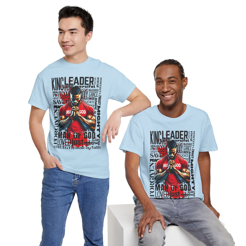 Faith-Inspired Graphic Tee — "Man of God" Prayer Design
