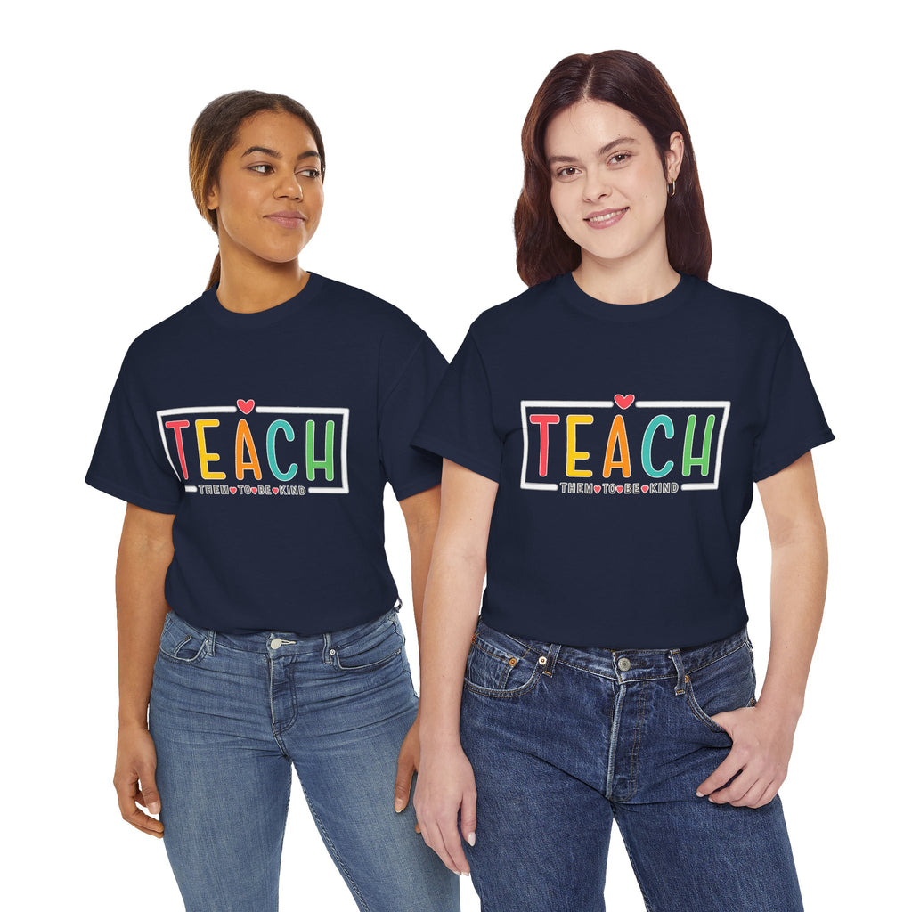Teach Colorful Heart T-Shirt — Cute Teacher Appreciation Tee
