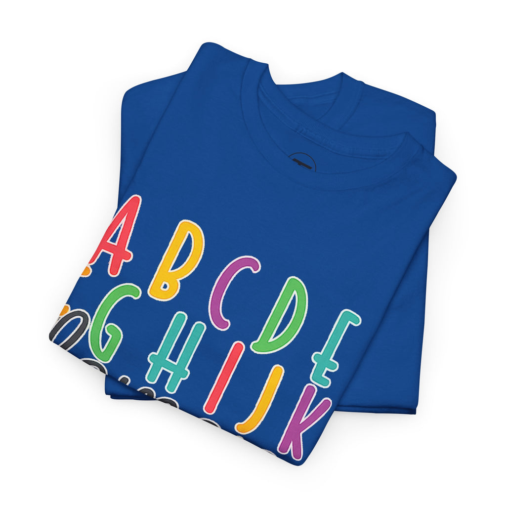 Alphabet Elemeno Kids Tee — Colorful ABCs Shirt for Teachers & Toddlers