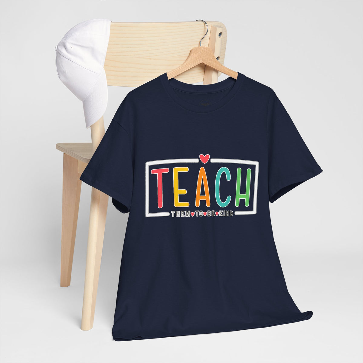 Teach Colorful Heart T-Shirt — Cute Teacher Appreciation Tee