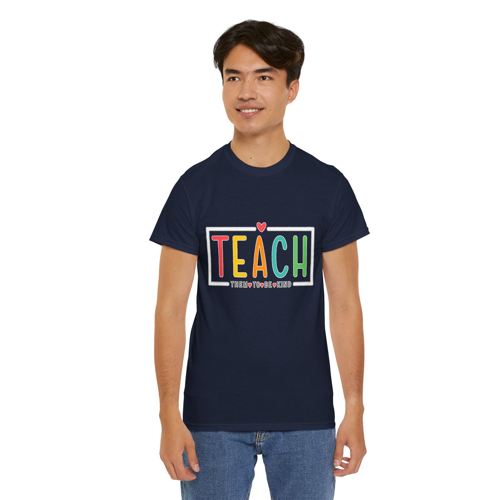 Teach Colorful Heart T-Shirt — Cute Teacher Appreciation Tee
