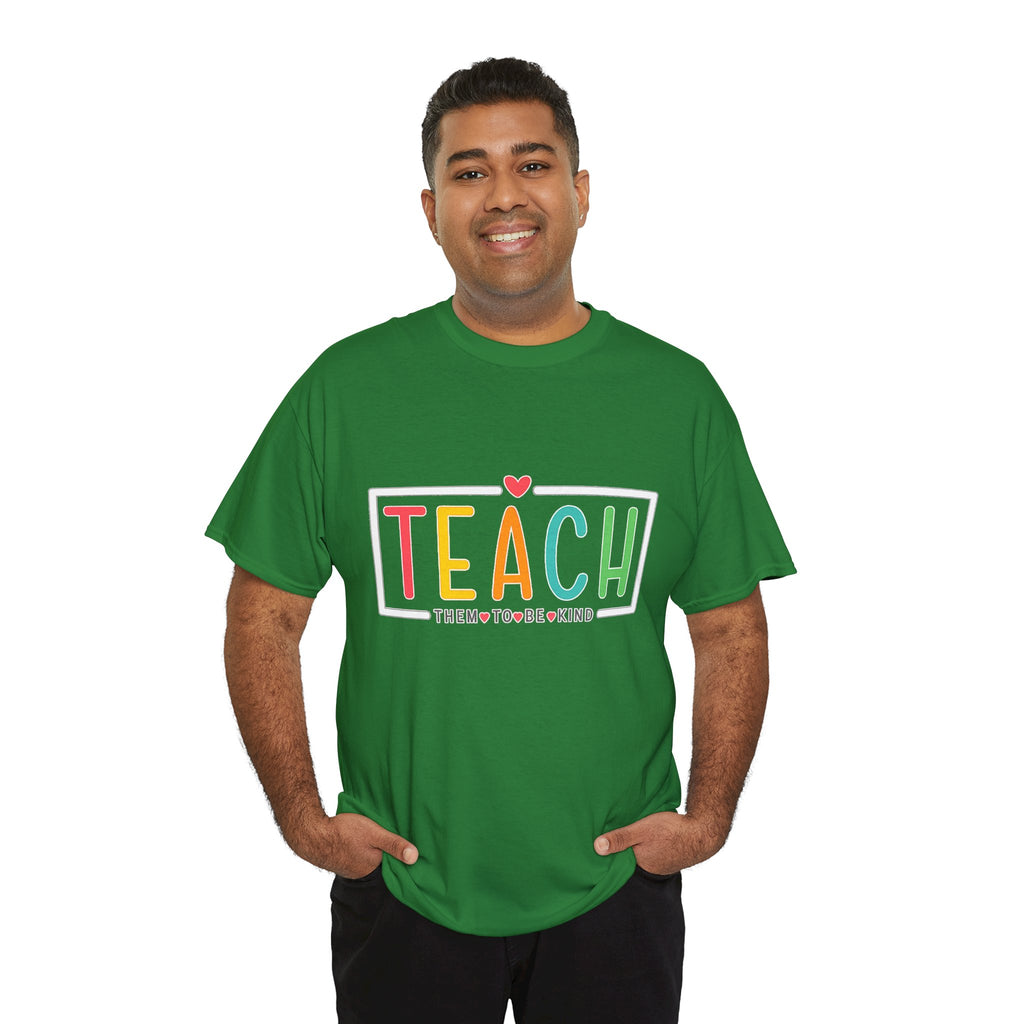 Teach Colorful Heart T-Shirt — Cute Teacher Appreciation Tee