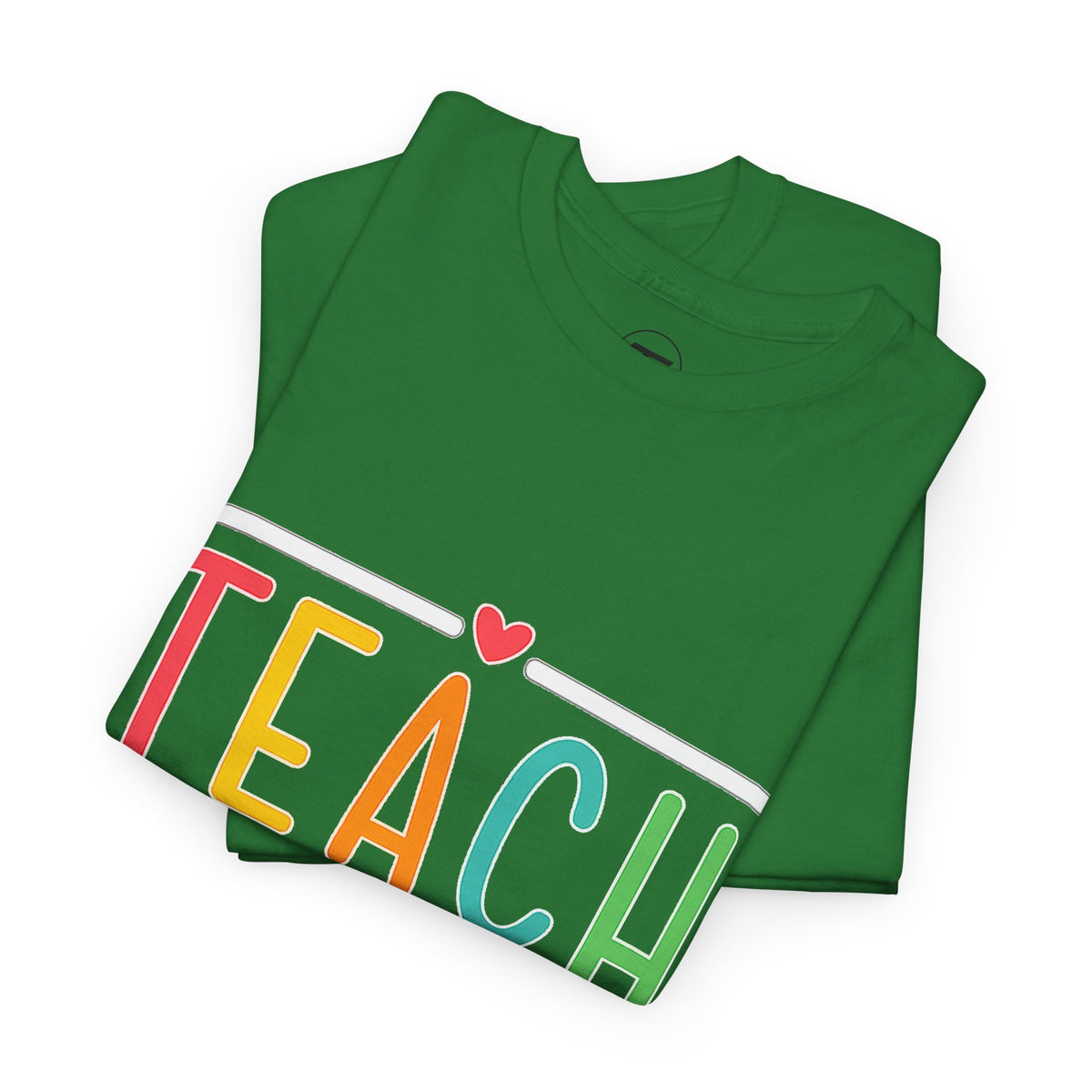 Teach Colorful Heart T-Shirt — Cute Teacher Appreciation Tee