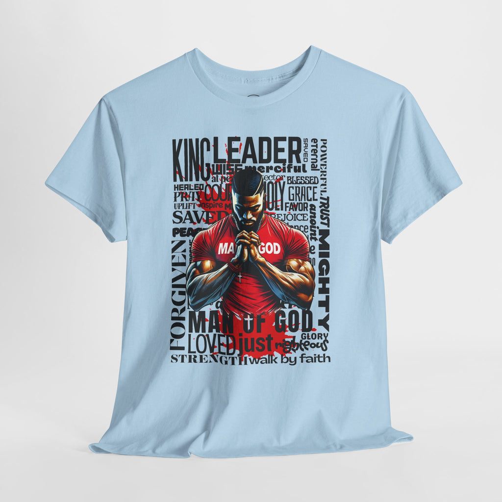Faith-Inspired Graphic Tee — "Man of God" Prayer Design