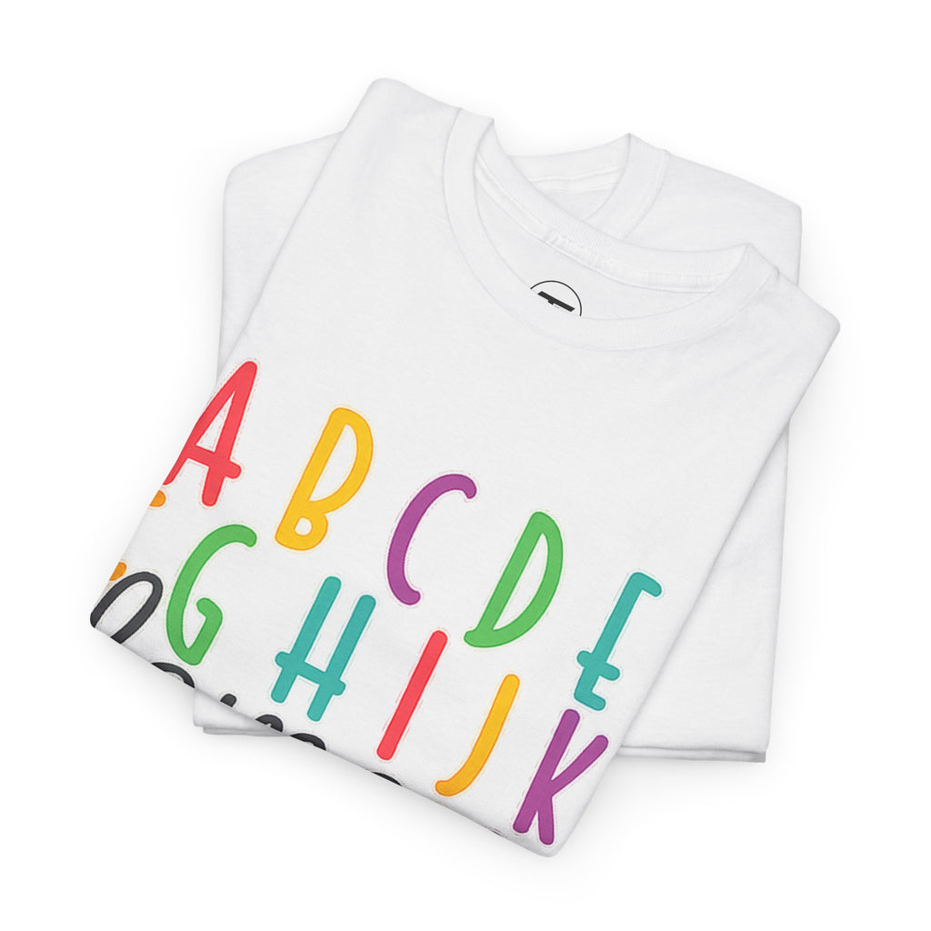Alphabet Elemeno Kids Tee — Colorful ABCs Shirt for Teachers & Toddlers