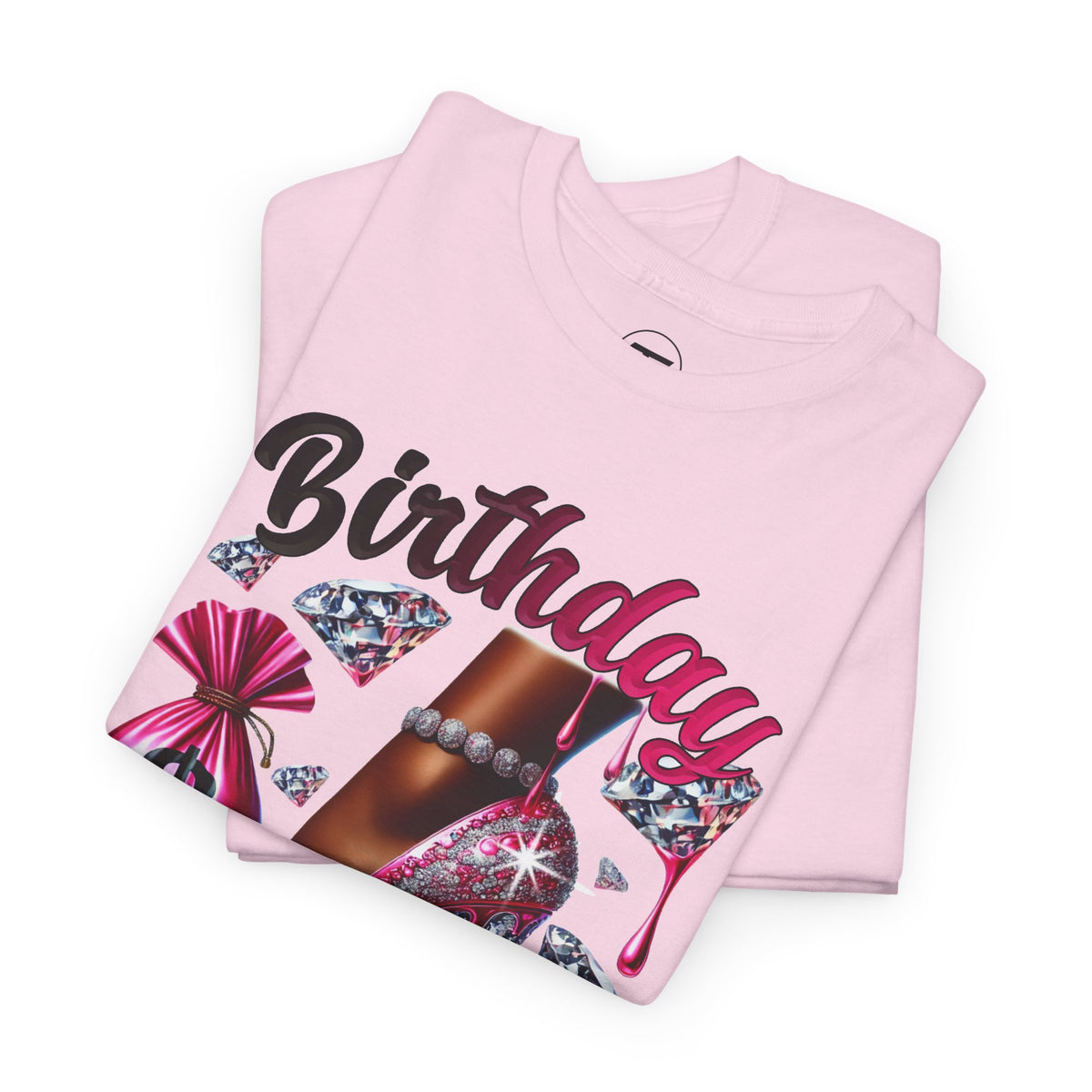 Birthday Queen T-Shirt — Pink High Heel Party Tee