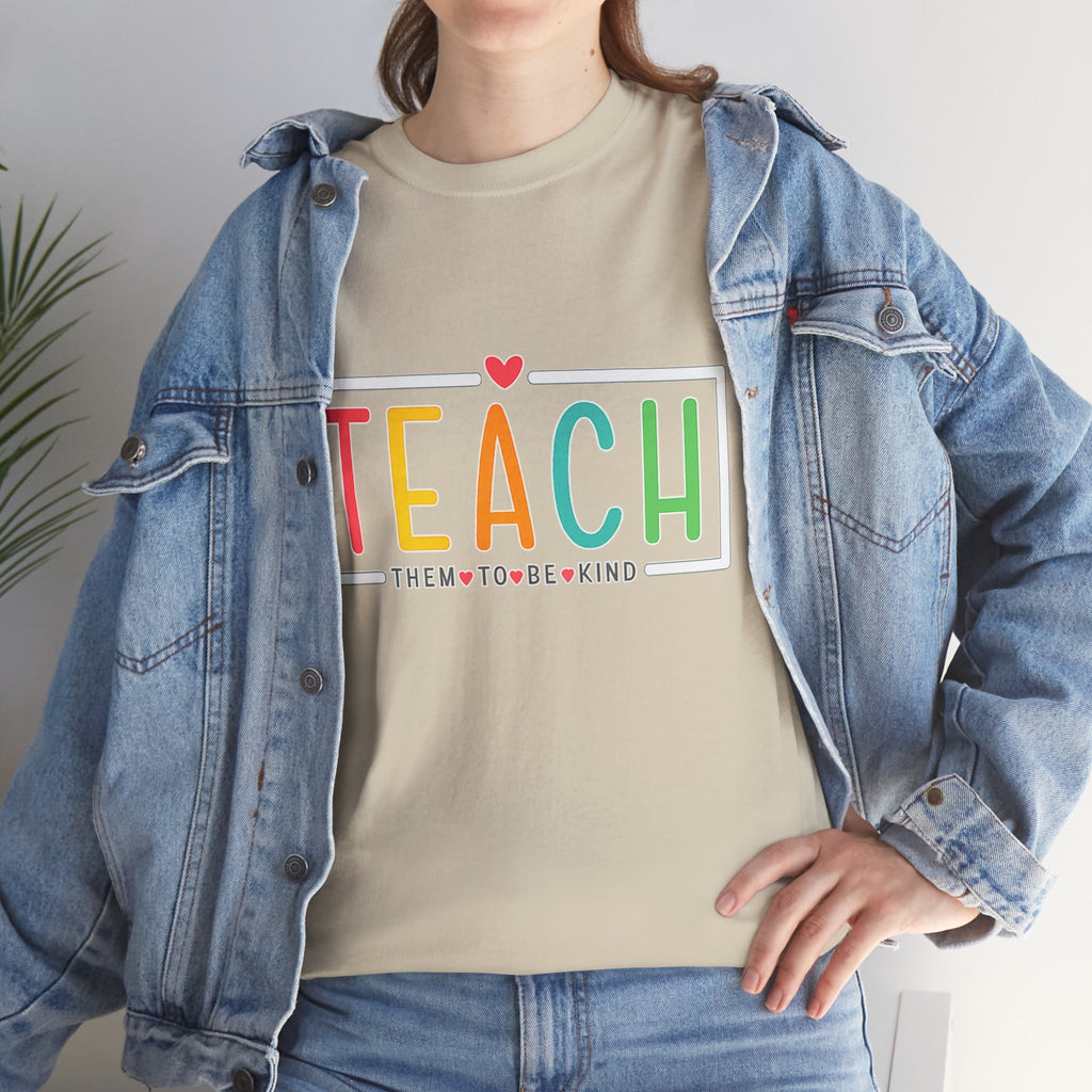 Teach Colorful Heart T-Shirt — Cute Teacher Appreciation Tee