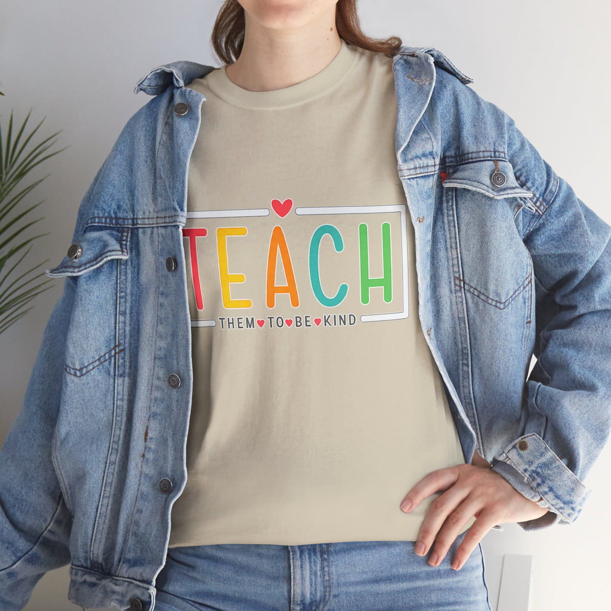 Teach Colorful Heart T-Shirt — Cute Teacher Appreciation Tee