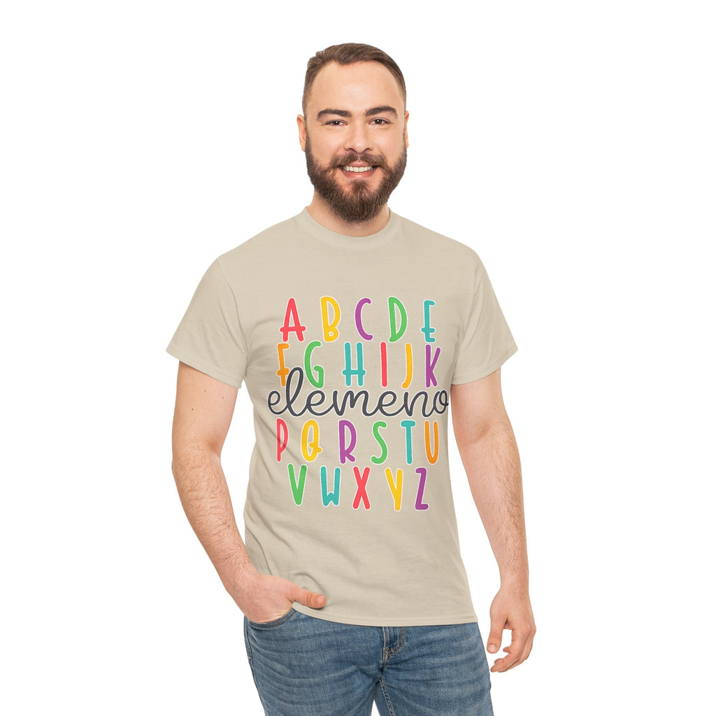 Alphabet Elemeno Kids Tee — Colorful ABCs Shirt for Teachers & Toddlers