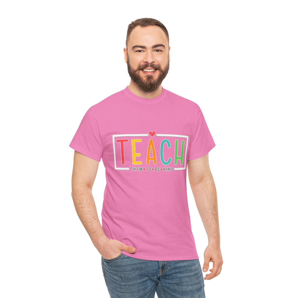 Teach Colorful Heart T-Shirt — Cute Teacher Appreciation Tee