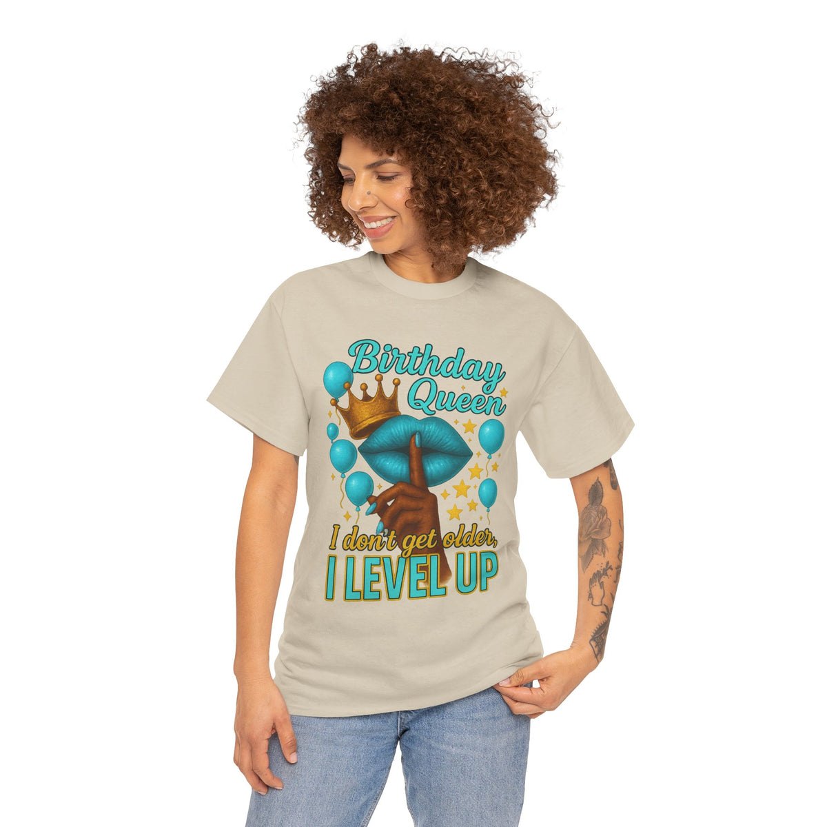 Birthday Queen Tee — “I Don’t Get Older, I Level Up” Birthday Shirt