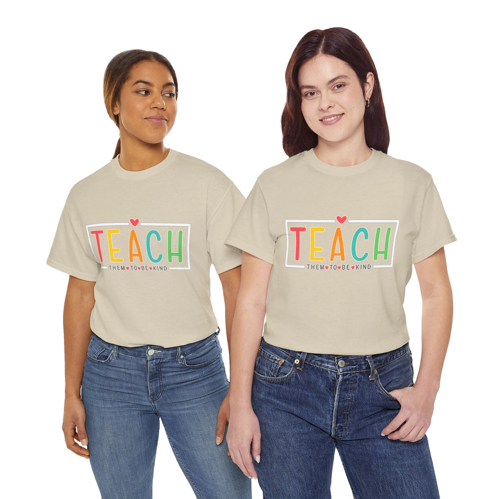 Teach Colorful Heart T-Shirt — Cute Teacher Appreciation Tee