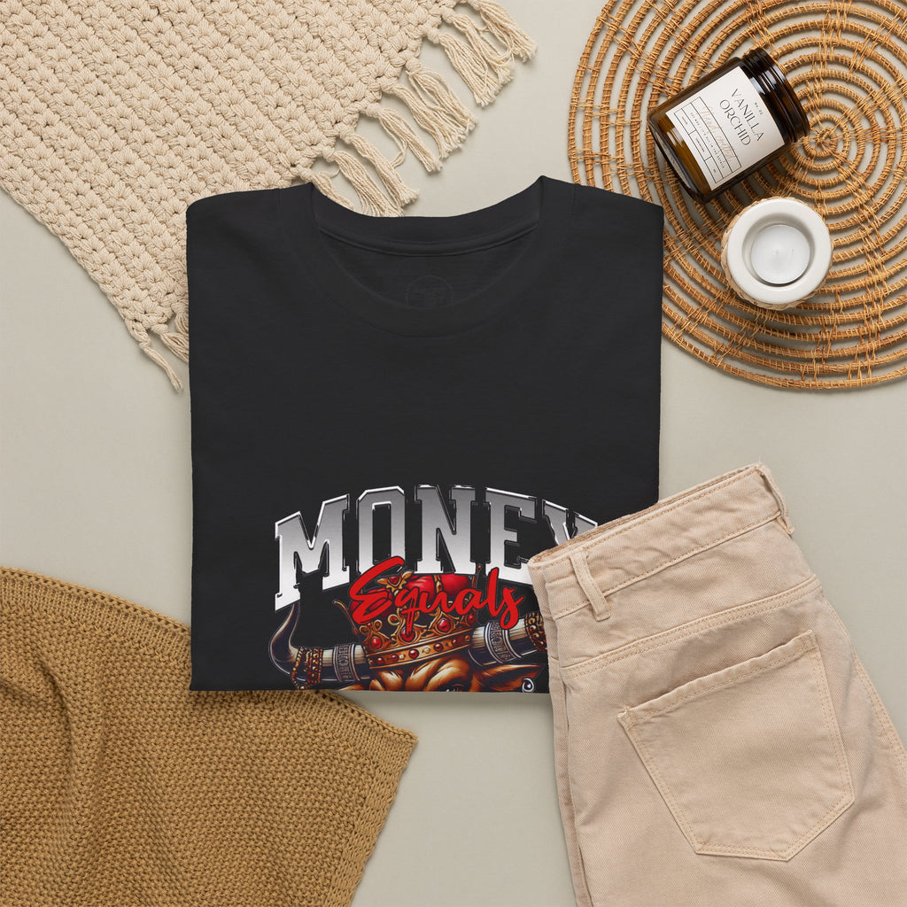 Money Over Freedom Graphic Tee — Bull with Cash Design